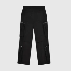 CONVERTIBLE UTILITY MULTI POCKET CARGO PANTS BLACK